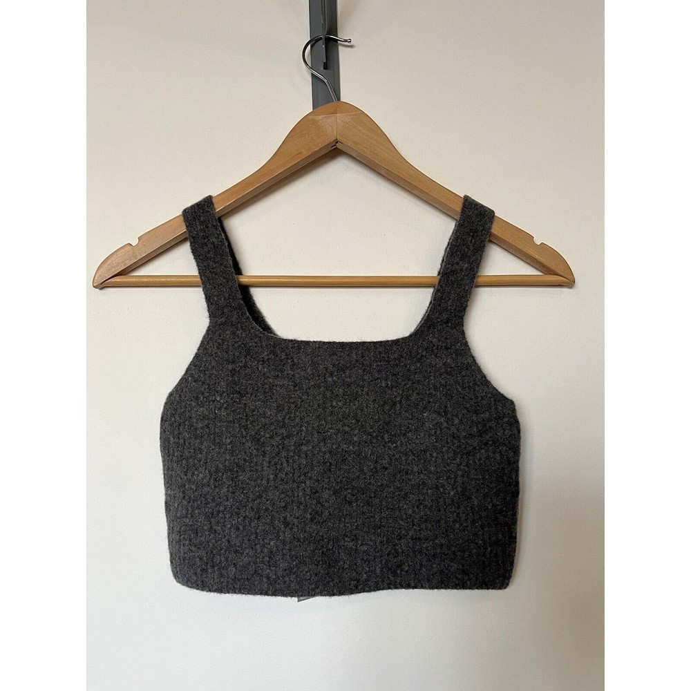 NWT Everlane Dark Gray Wool Blend Crop Tank Size Medium